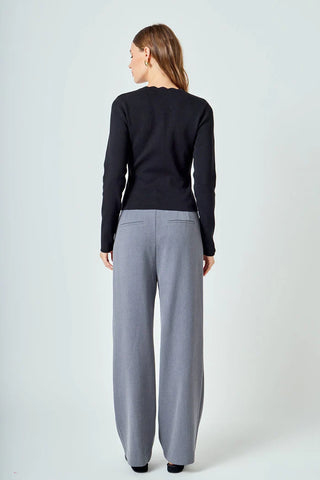 American Poet Scalloped Accent Cardigan