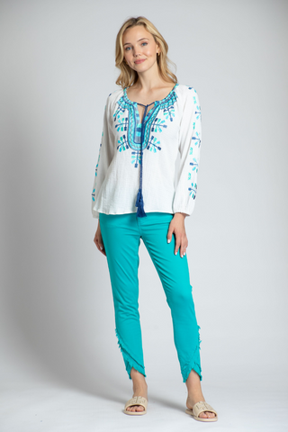 APNY Embroidered Peasant Top - Premium Shirts & Tops at Lonnys NY - Just $135! Shop Womens clothing now 