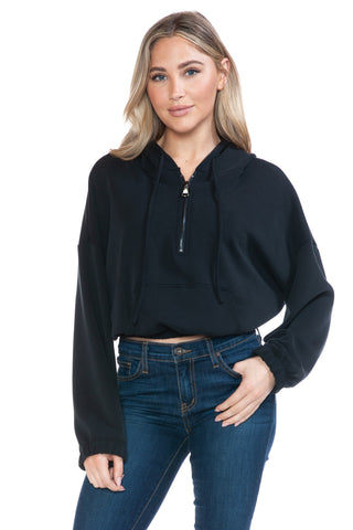 Ariella Cropped Zip Hoodie - Premium clothing at Lonnys NY - Just $74! Shop Womens clothing now 