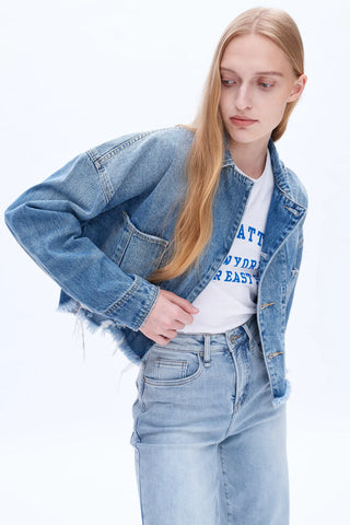 Bayeas Denim Jacket - Premium clothing at Lonnys NY - Just $70! Shop Womens clothing now 