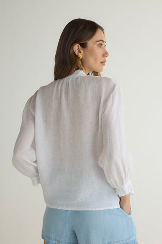 Bella Dahl TIe Neck Button Blouse - Premium clothing at Lonnys NY - Just $150! Shop Womens clothing now 