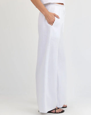 Bella Dahl Ruffle Waist Wide Leg Pants