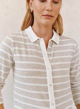 Bella Dahl Contrast Placket Button Down Shirt