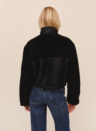 Bella Dahl Funnel Neck Utility Sherpa Jacket