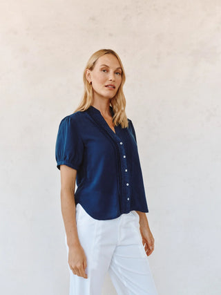 Bella Dahl Short Sleeve Pintuck Shirt