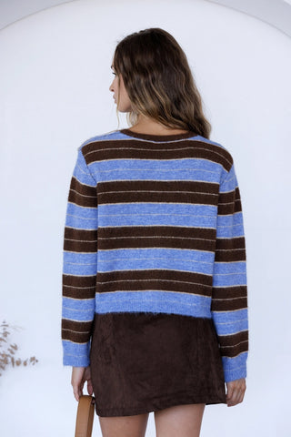 Better Days Striped Fuzzy Knit Sweater