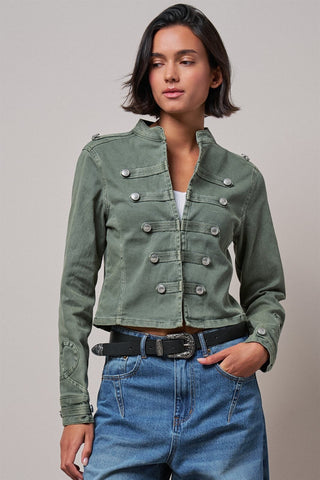 Better Days Military Double Button Stretch Jacket