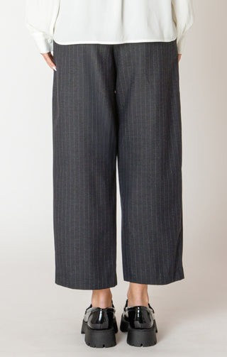 Black Tape Button Hem Pants