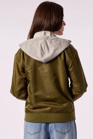 Blue Revival Bailey Bomber With Removable Hoodie Insert