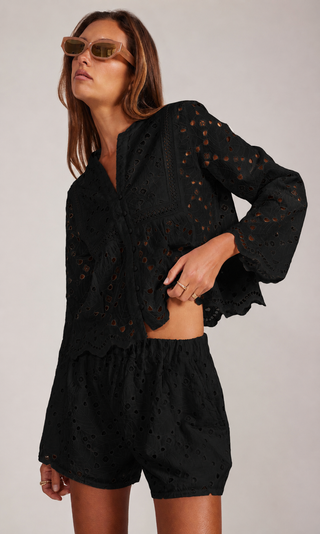 Bobi Lined Eyelet Shorts