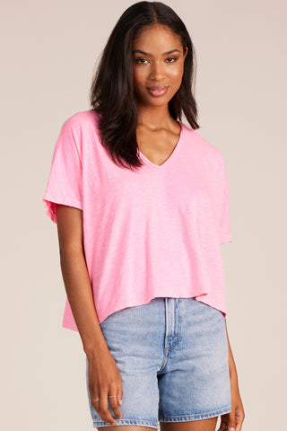 Bobi Oversized V-Neck Tee - Premium clothing at Lonnys NY - Just $75! Shop Womens clothing now 