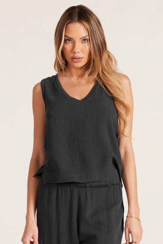 Bobi Rib Mix V-Neck Tank - Premium clothing at Lonnys NY - Just $60! Shop Womens clothing now 