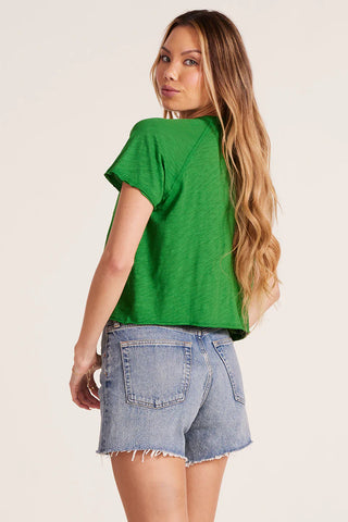 Bobi Split Neck Raglan Tee - Premium clothing at Lonnys NY - Just $53! Shop Womens clothing now 
