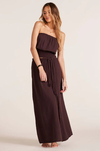 Bobi Slit Maxi Skirt with Belt - Premium clothing at Lonnys NY - Just $90! Shop Womens clothing now 
