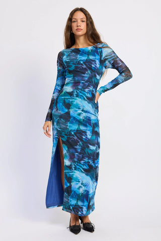 Born in March Mesh Maxi Dress