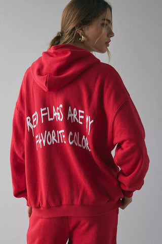Boys Lie Red Flags Harley Zip Up Hoodie