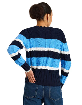 Brodie Cora Cable Striped Sweater