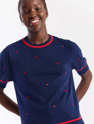 Brodie WISPR Mini Heart Embroidered Tee