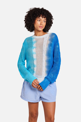 Brodie Color Dip Cable Crew Sweater - Premium clothing at Lonnys NY - Just $218! Shop Womens clothing now 