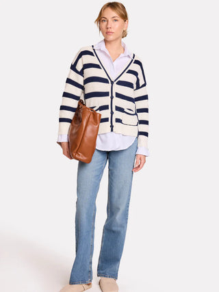 Brodie Cropped Striped Cardigan