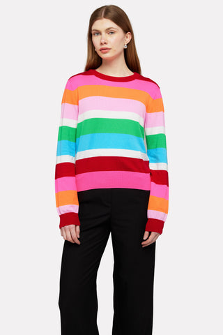 Wispr Multi Stripe Crewneck Sweater - Premium clothing at Lonnys NY - Just $136! Shop Womens clothing now 