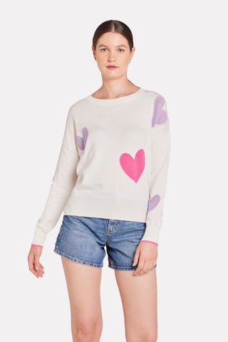 Brodie Wispr Quirky Heart Crew Neck Sweater - Premium clothing at Lonnys NY - Just $174! Shop Womens clothing now 