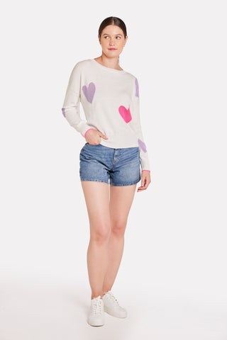 Brodie Wispr Quirky Heart Crew Neck Sweater - Premium clothing at Lonnys NY - Just $174! Shop Womens clothing now 
