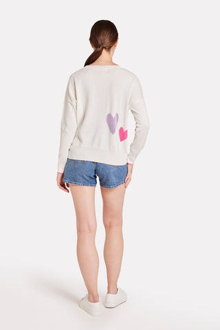 Brodie Wispr Quirky Heart Crew Neck Sweater - Premium clothing at Lonnys NY - Just $174! Shop Womens clothing now 
