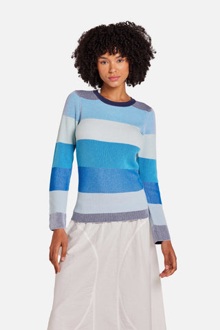 Brodie Wispr Striped Plaited Crew Neck Top - Premium clothing at Lonnys NY - Just $165! Shop Womens clothing now 