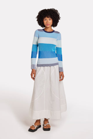 Brodie Wispr Striped Plaited Crew Neck Top - Premium clothing at Lonnys NY - Just $165! Shop Womens clothing now 