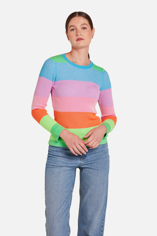Brodie Wispr Striped Plaited Crew Neck Top - Premium clothing at Lonnys NY - Just $165! Shop Womens clothing now 
