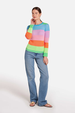 Brodie Wispr Striped Plaited Crew Neck Top - Premium clothing at Lonnys NY - Just $165! Shop Womens clothing now 