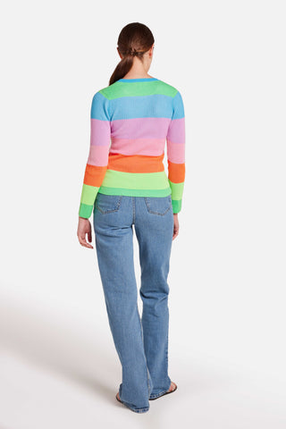 Brodie Wispr Striped Plaited Crew Neck Top - Premium clothing at Lonnys NY - Just $165! Shop Womens clothing now 