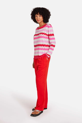 Brodie Wispr Zig Zag Crew Neck Sweater - Premium clothing at Lonnys NY - Just $187! Shop Womens clothing now 