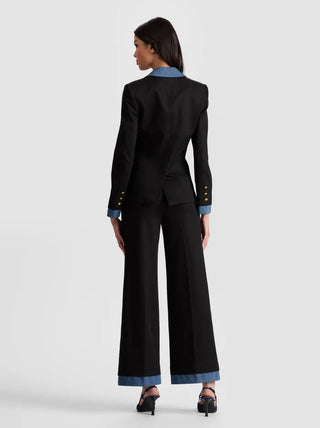 Mya Double Cuffed Combo Blazer