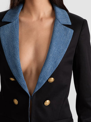 Mya Double Cuffed Combo Blazer