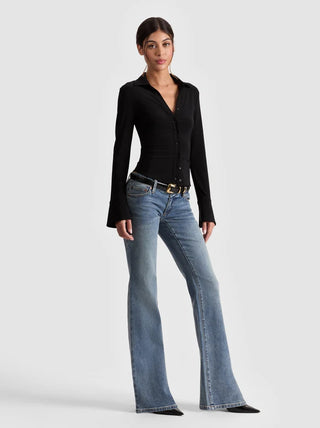 Alice + Olivia Freya Fitted Button Down Shirt