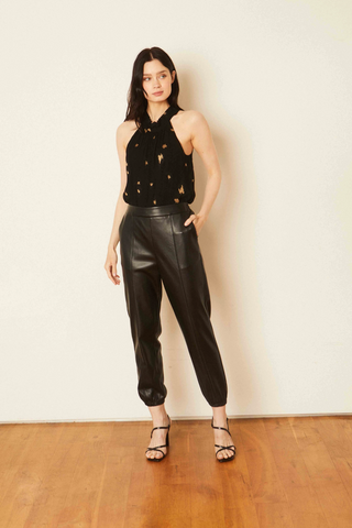 Caballero Danica Black Vegan Leather Pant *FINAL SALE* - Premium pants at Lonnys NY - Just $99! Shop Womens clothing now 
