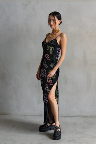 Care Tucker Lennon Zip Slip Snake Dress - Premium clothing at Lonnys NY - Just $115! Shop Womens clothing now 