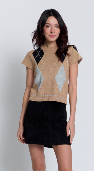 CPW Astrid Argyle Sweater Tee