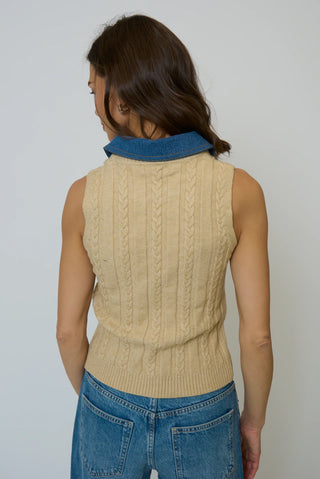 CPW Dash Denim Collared Shell Tank Top