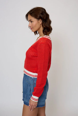 CPW Junie Varsity Mesh Cardigan - Premium clothing at Lonnys NY - Just $152! Shop Womens clothing now 
