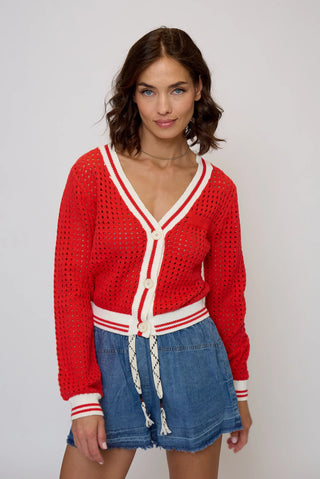CPW Junie Varsity Mesh Cardigan - Premium clothing at Lonnys NY - Just $152! Shop Womens clothing now 
