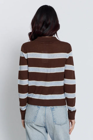 CPW Quinn Striped Sheer Button Up Cardigan