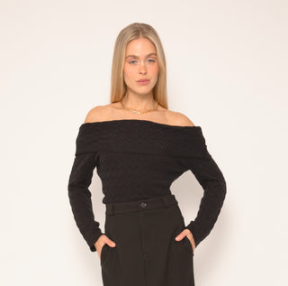 CPW Constance Cable Off Shoulder Sweater - Premium clothing at Lonnys NY - Just $152! Shop Womens clothing now 