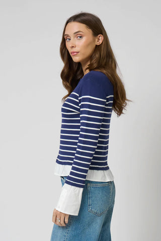 CPW Kendall Striped Boatneck Twofer