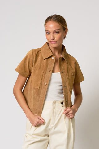 CPW Rusty Short Sleeve Suede Jacket