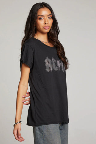 Chaser Studded AC/DC Band Tee - Premium clothing at Lonnys NY - Just $66! Shop Womens clothing now 