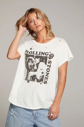 Chaser Rolling Stones Mick & Keith Band Tee - Premium Tee Shirt at Lonnys NY - Just $66! Shop Womens clothing now 