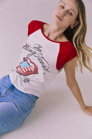 Chaser Rolling Stones Tongue Tee - Premium clothing at Lonnys NY - Just $66! Shop Womens clothing now 